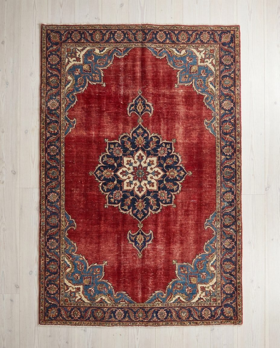 Antique Persian Tabriz rug