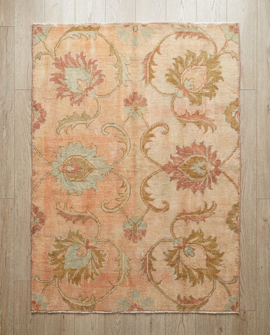 Antique Turkish Oushak rug