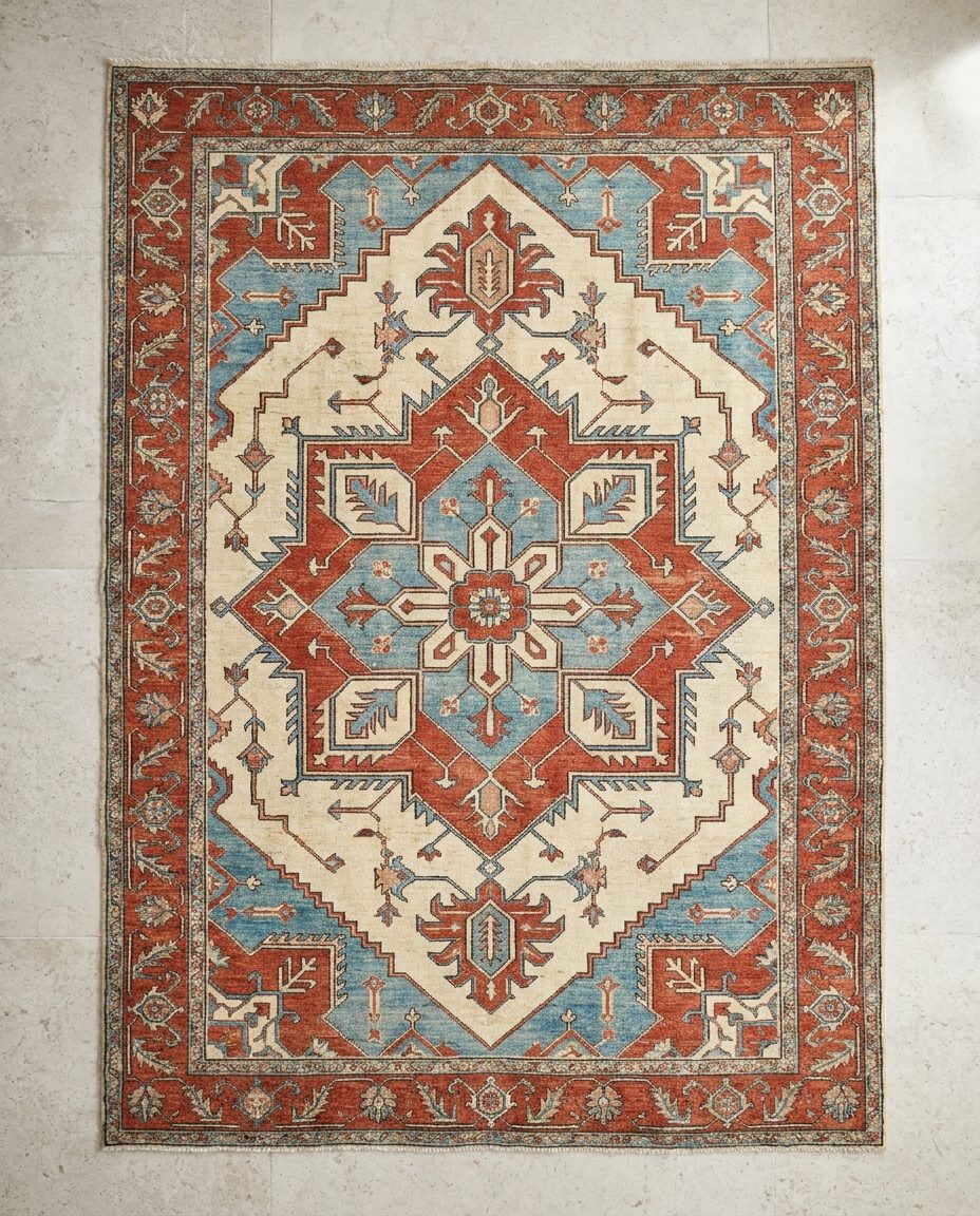 Antique Persian Serapi Heriz rug