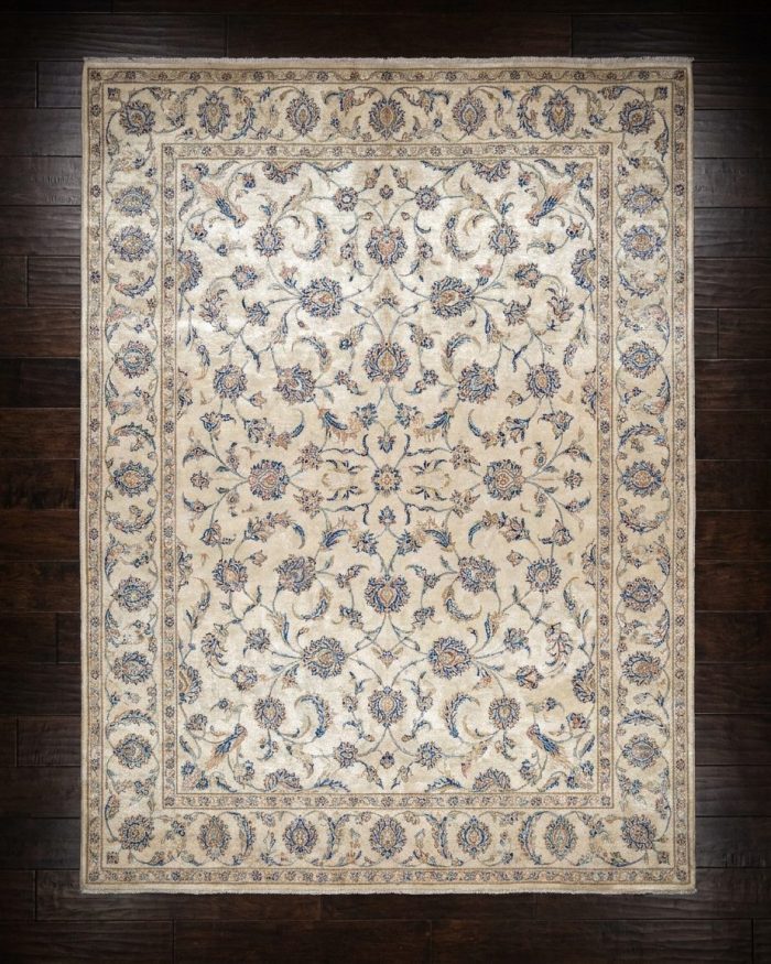 Antique Persian Silk Qum — 4' 6" x 6' 10"
