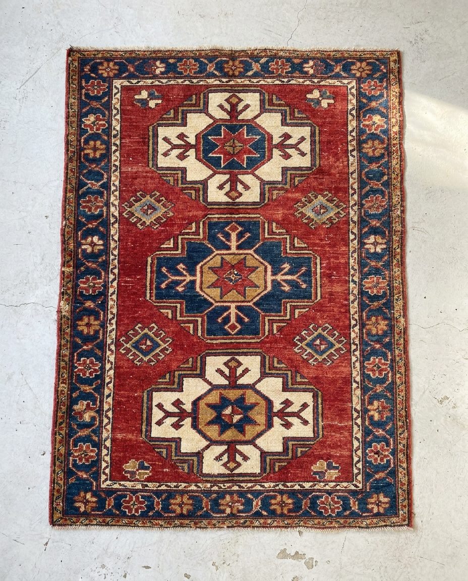 Antique Caucasian Kazak rug