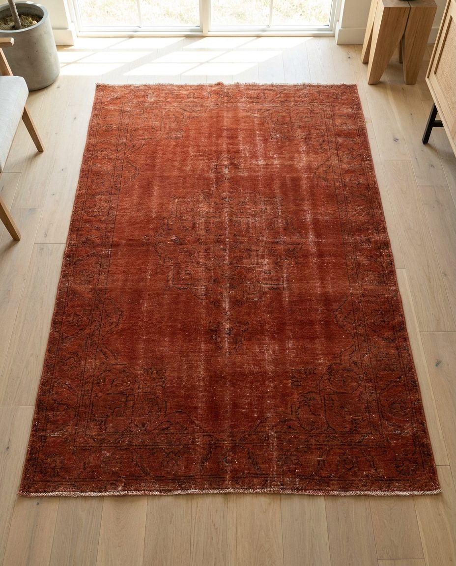 Vintage Turkish Overdyed Wool rug