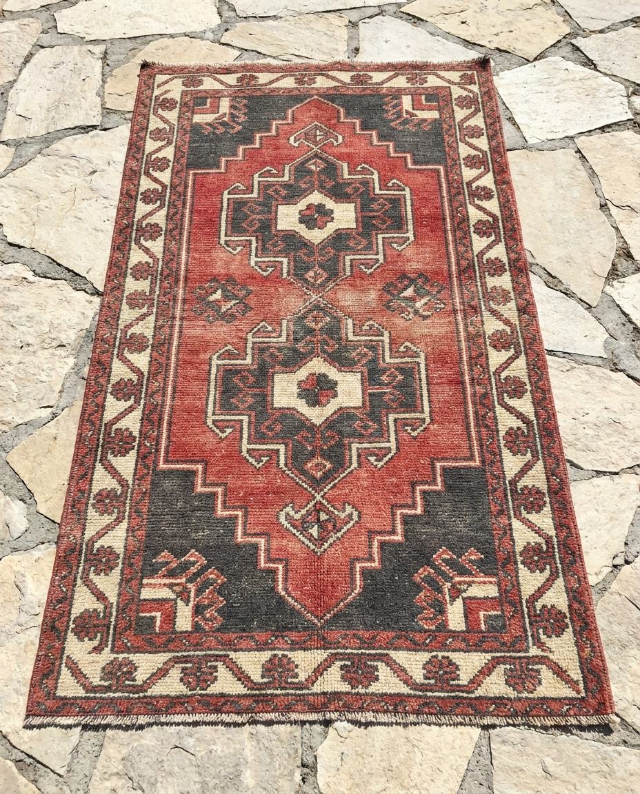 Vintage Turkish Turkish Tribal rug