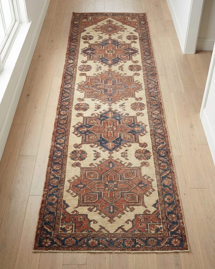 Vintage Persian Heriz Runner — 2' 7" x 10'